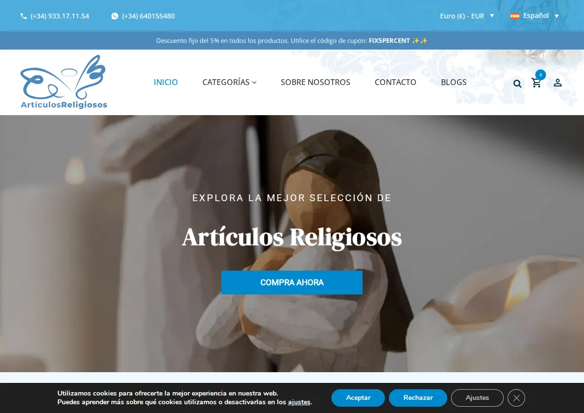 Store homepage