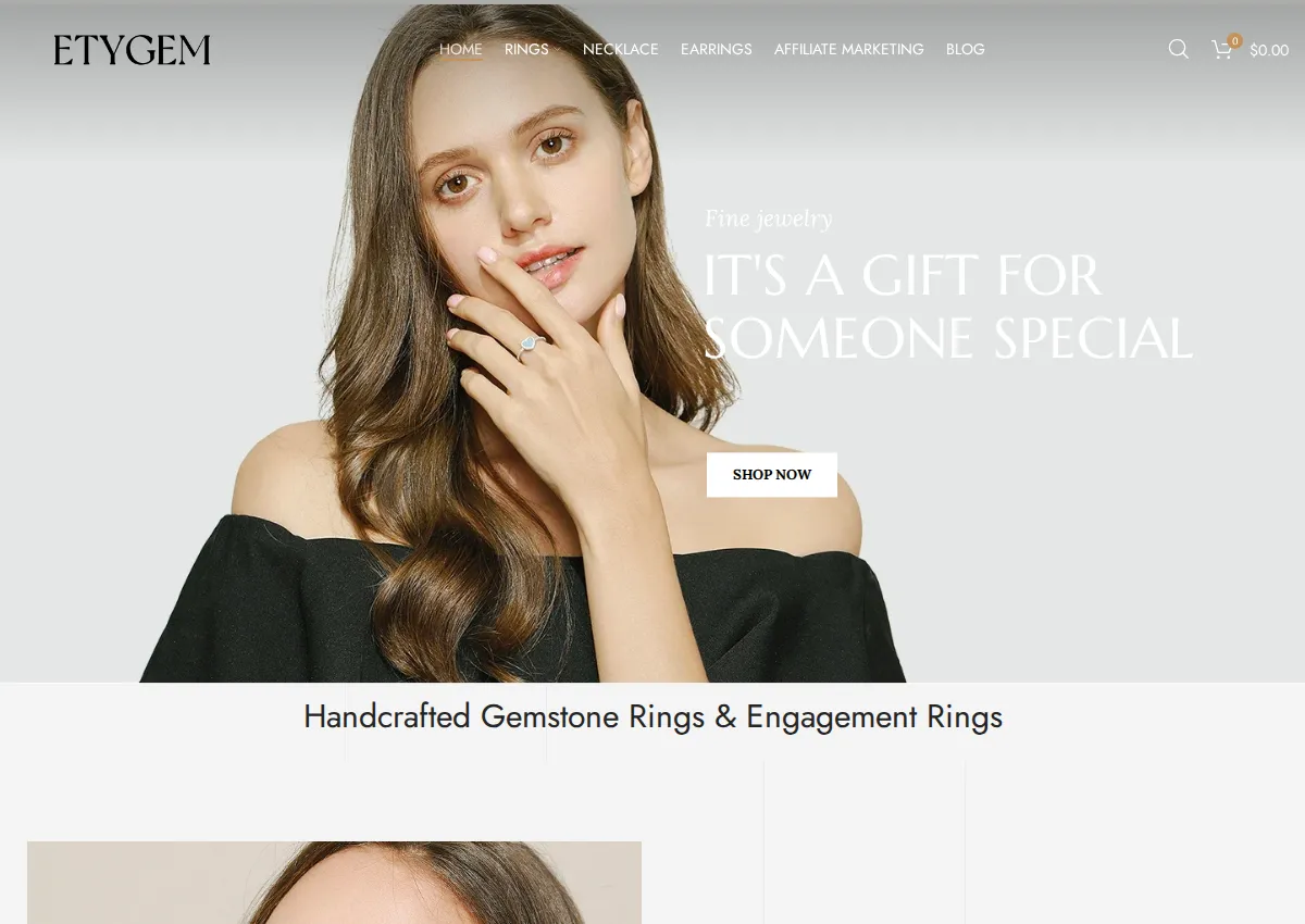 Store homepage
