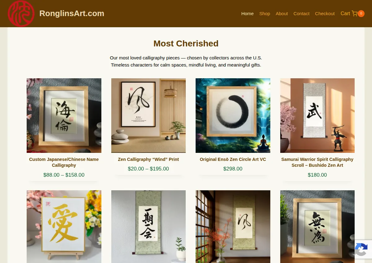 Store homepage