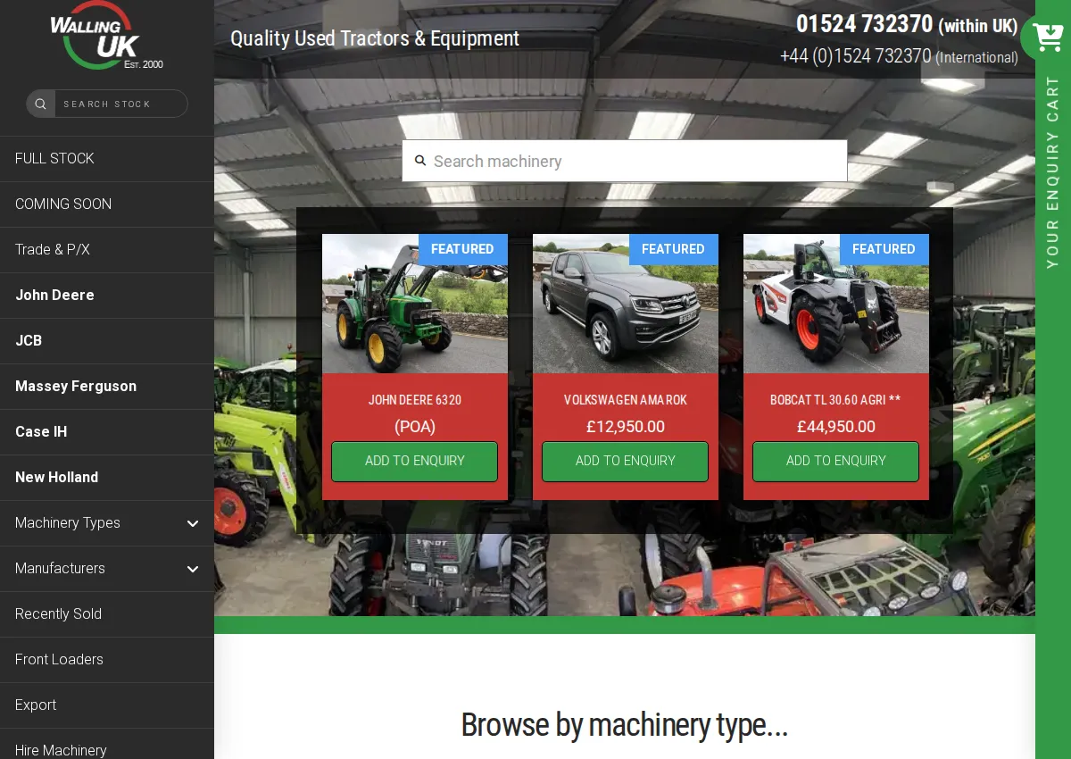 Store homepage