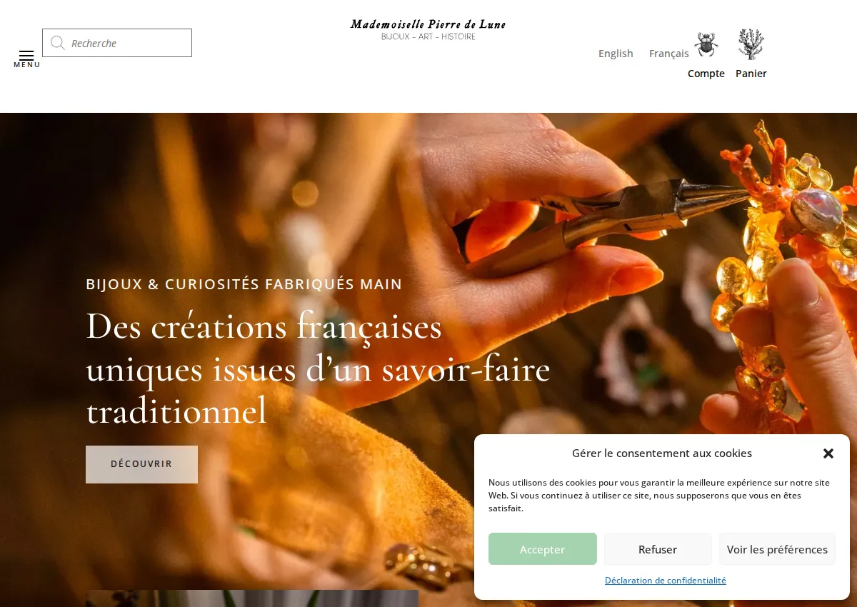 Store homepage