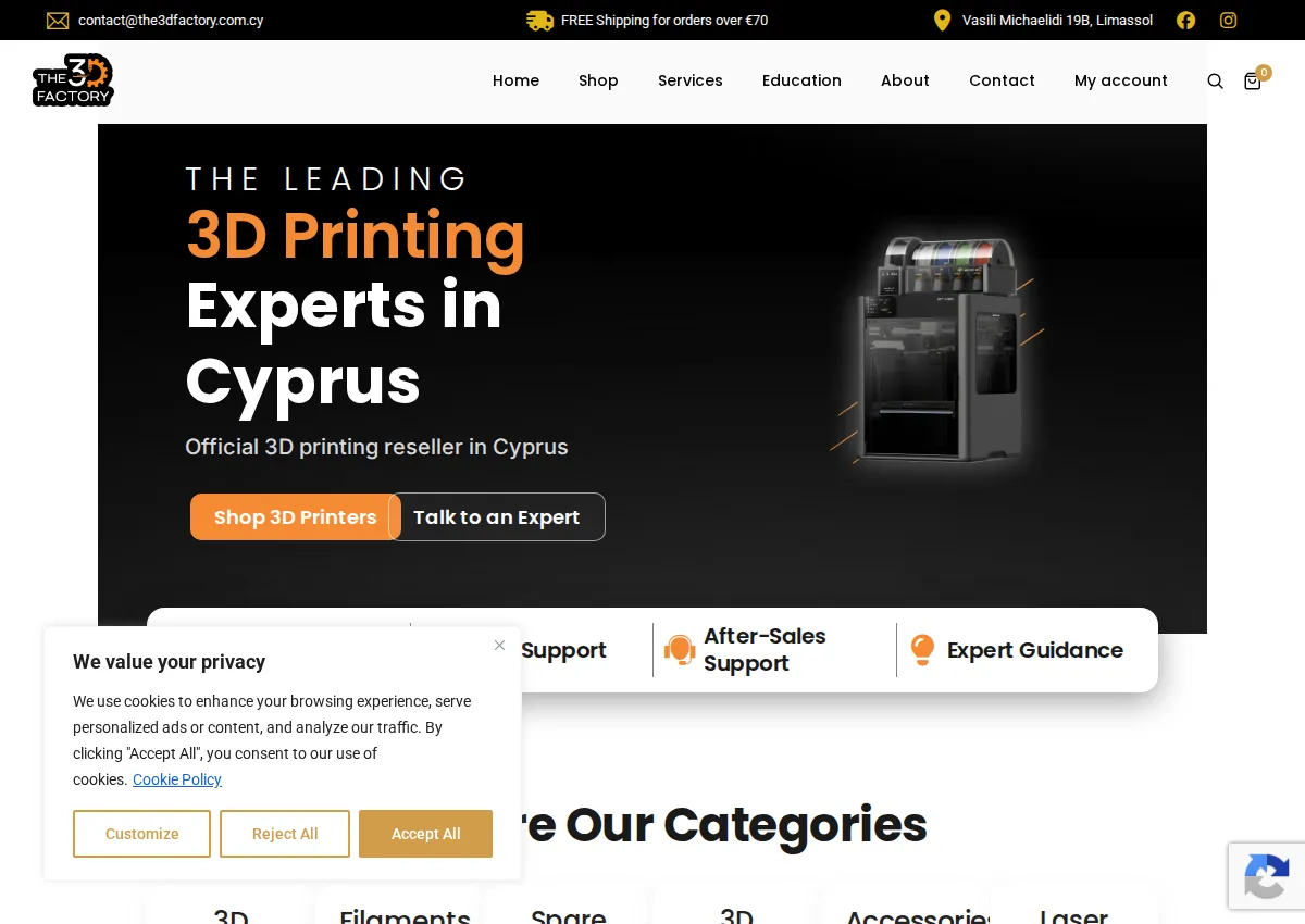 Store homepage