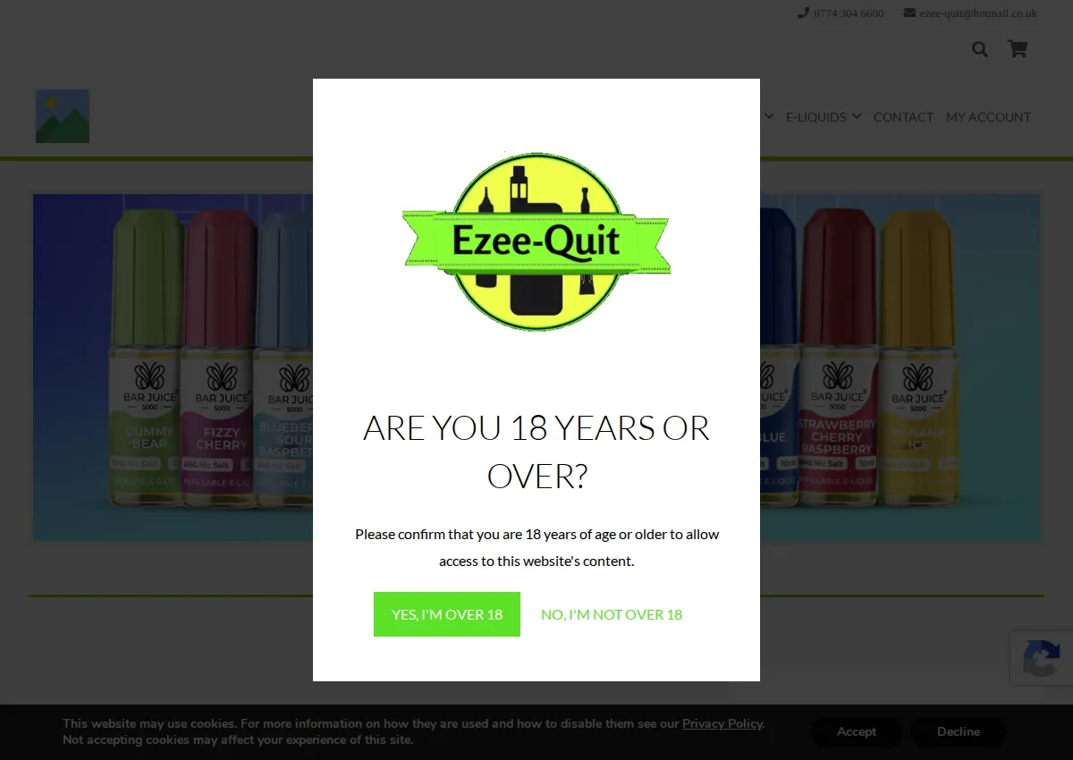 Store homepage