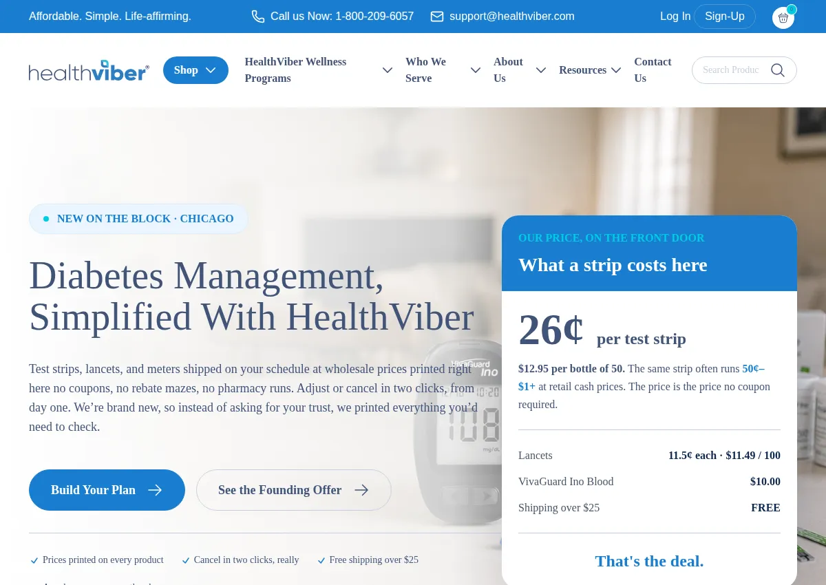 Store homepage