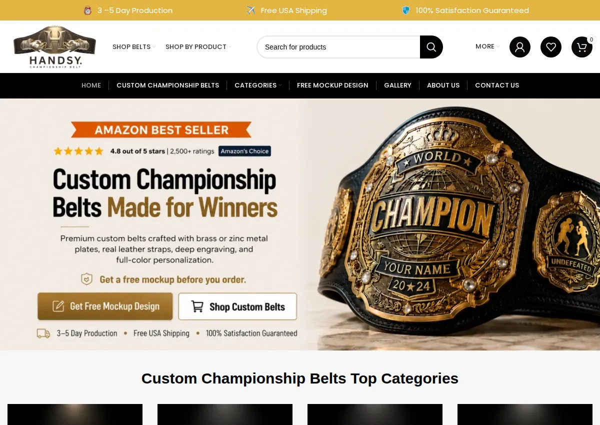 Store homepage