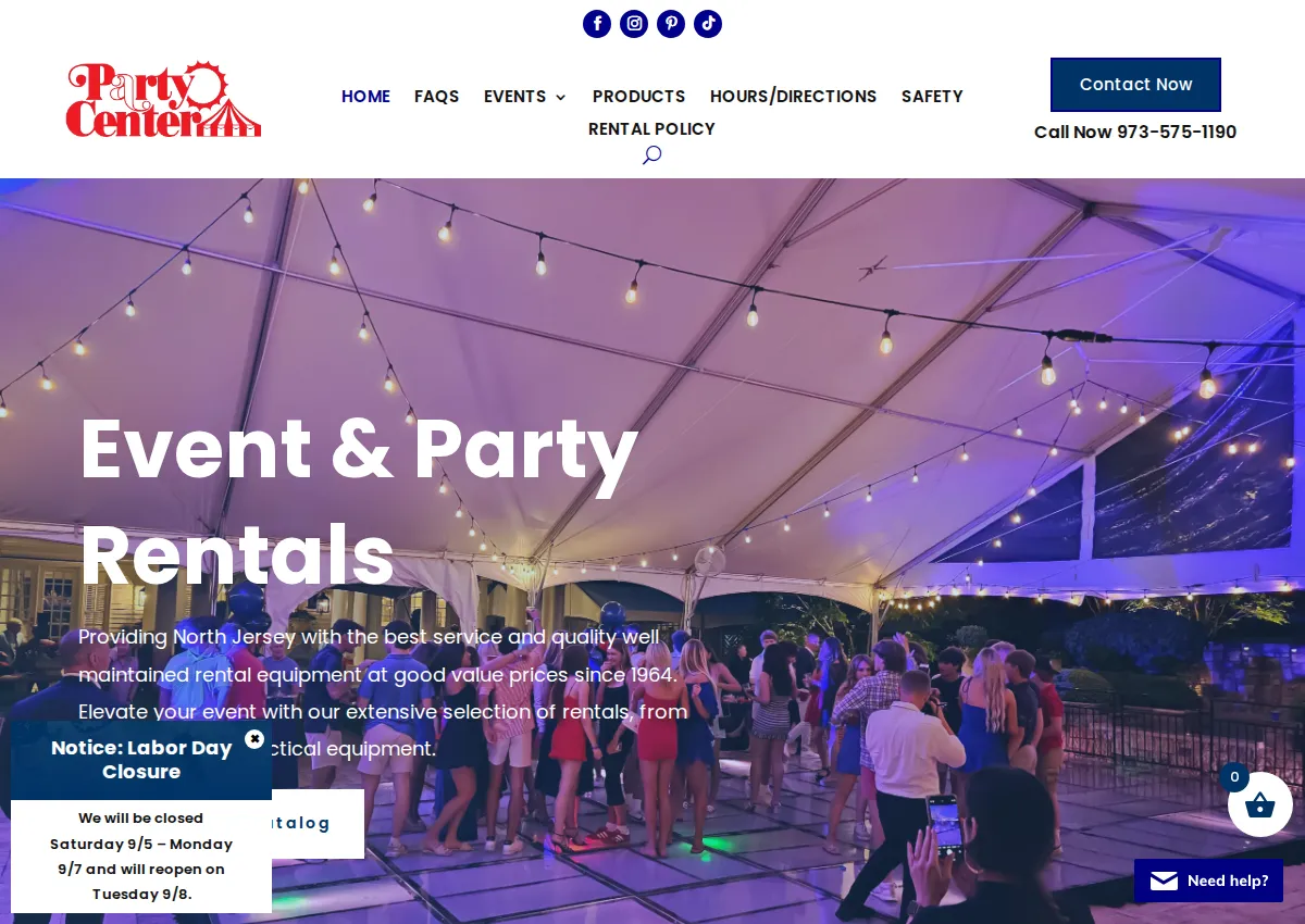 Store homepage