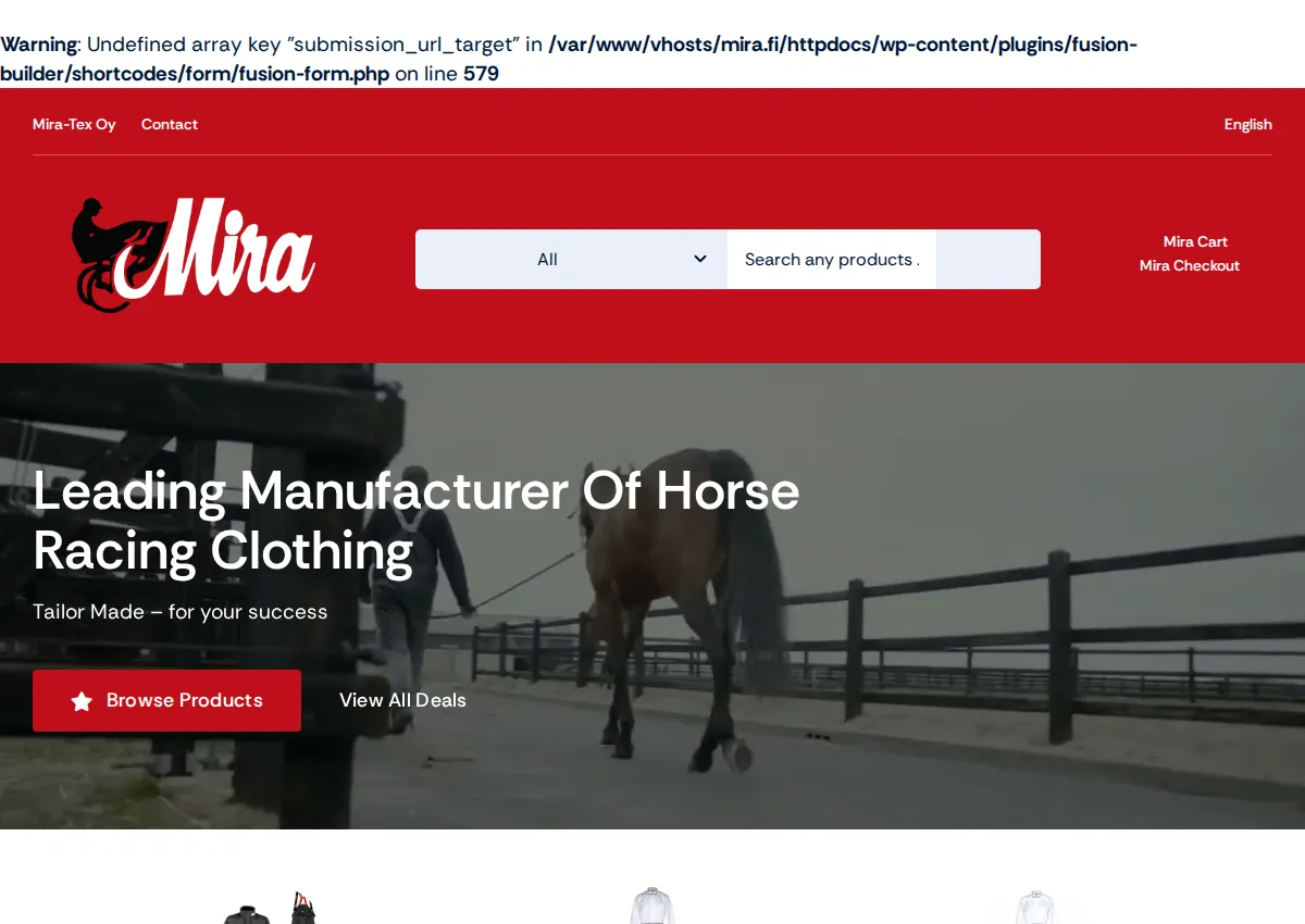 Store homepage