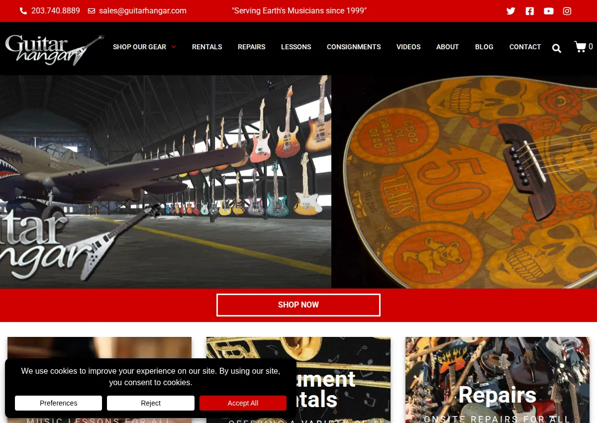 Store homepage