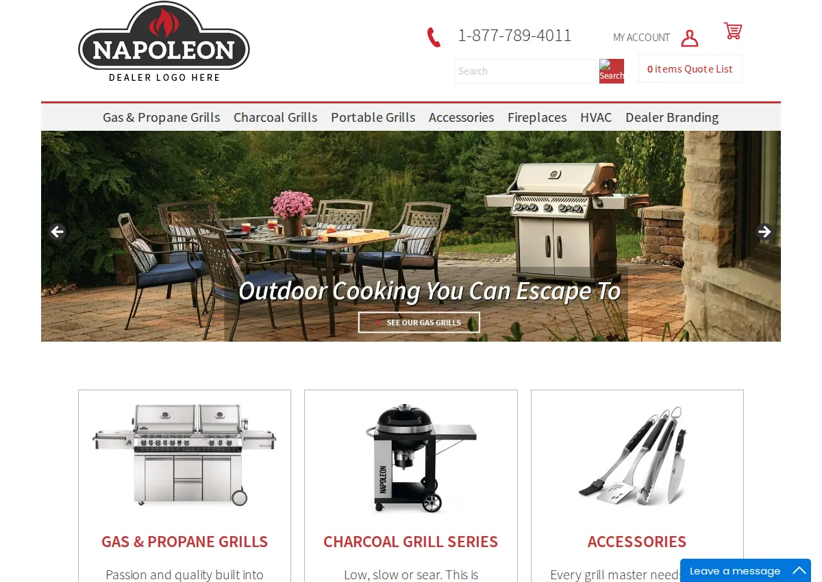 Store homepage