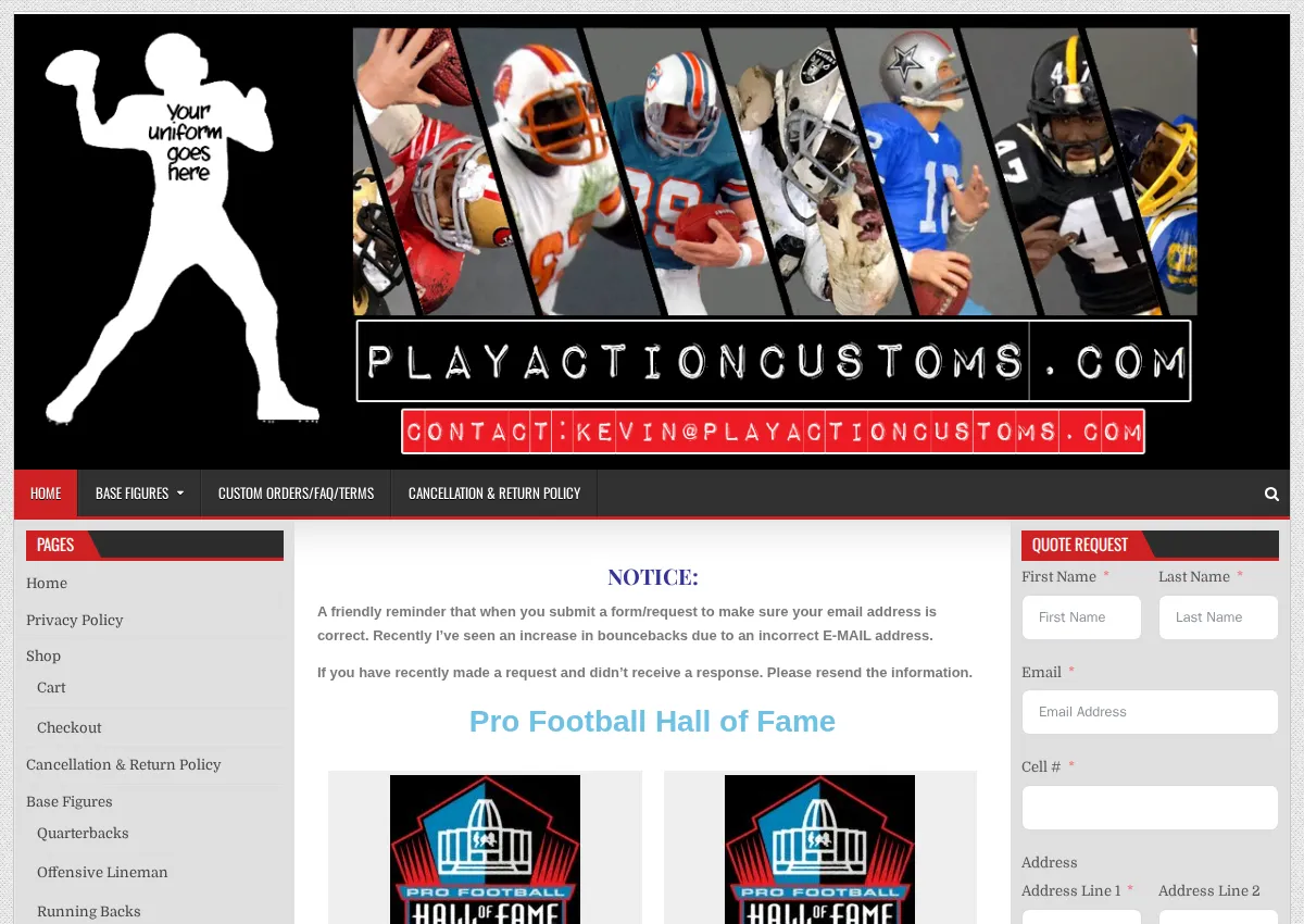 Store homepage