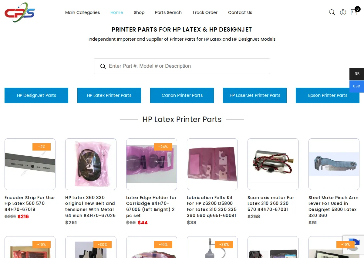 Store homepage