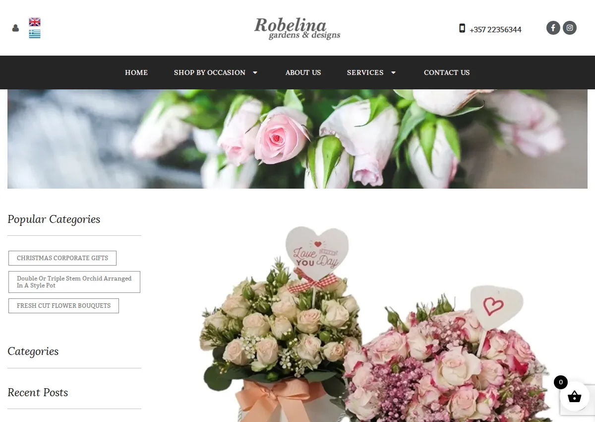 Store homepage