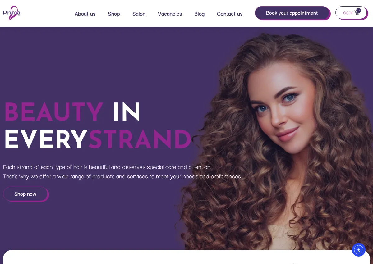 Store homepage