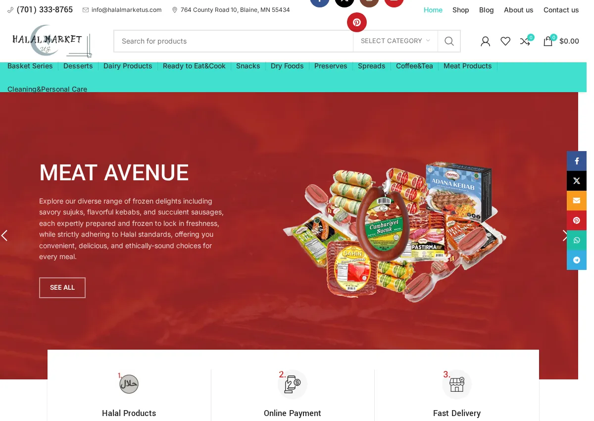 Store homepage