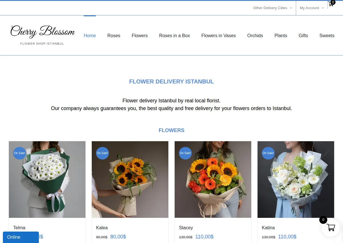 Store homepage