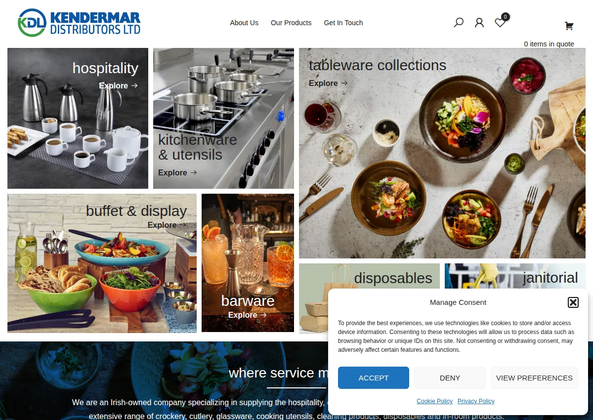 Store homepage