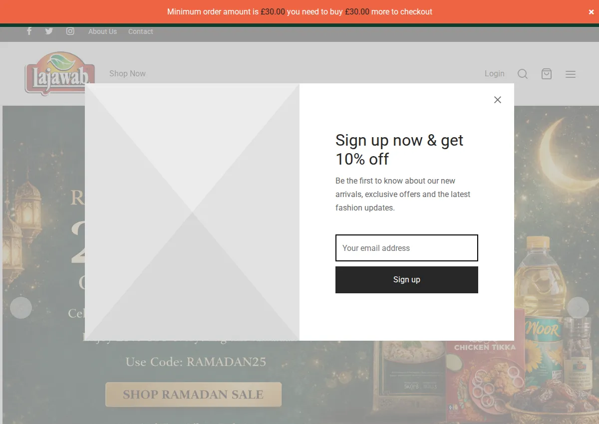 Store homepage