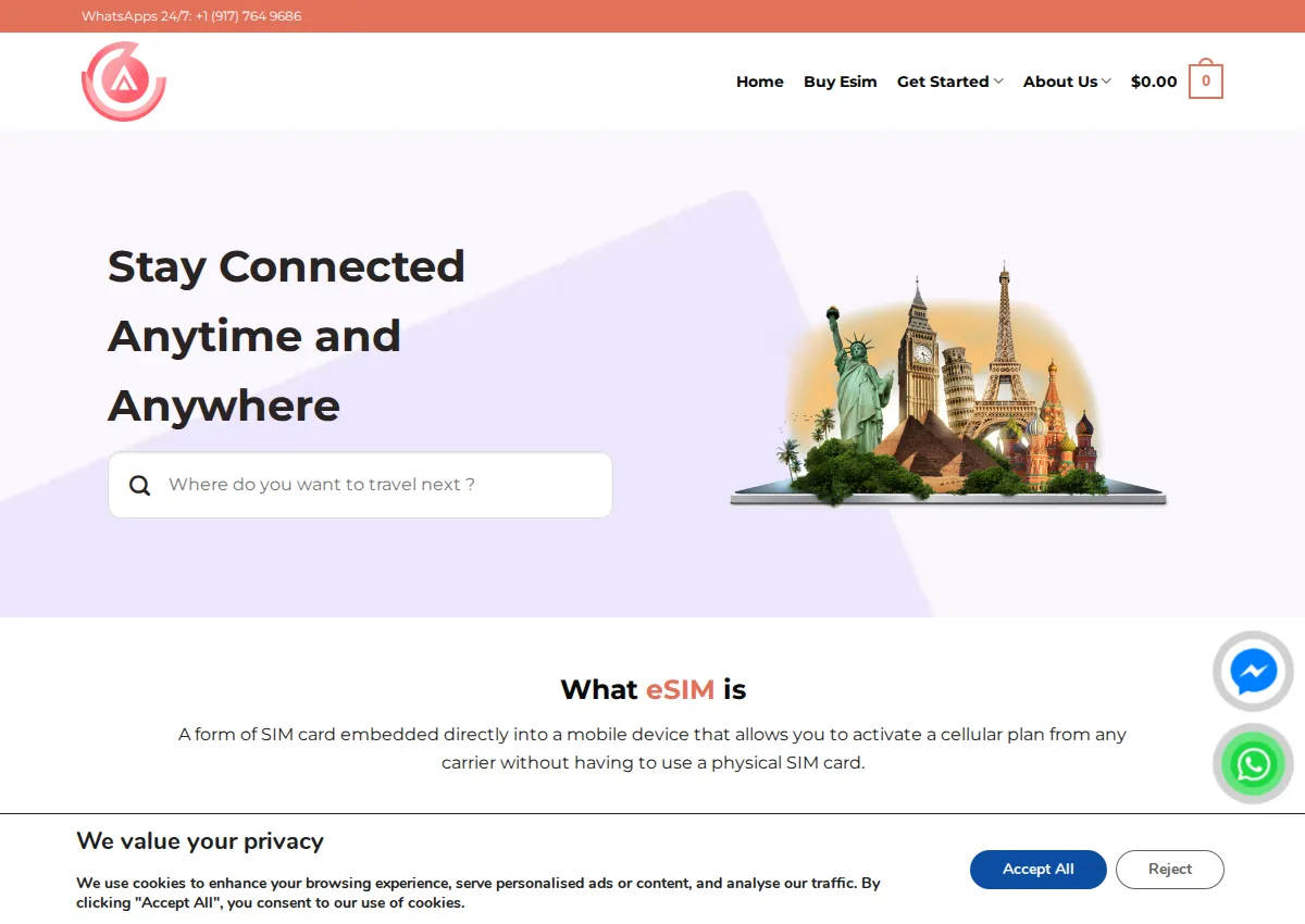 Store homepage