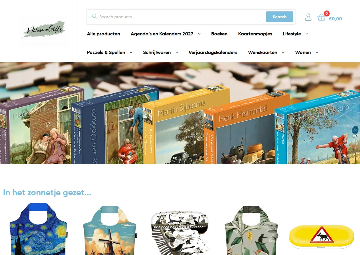 Store homepage