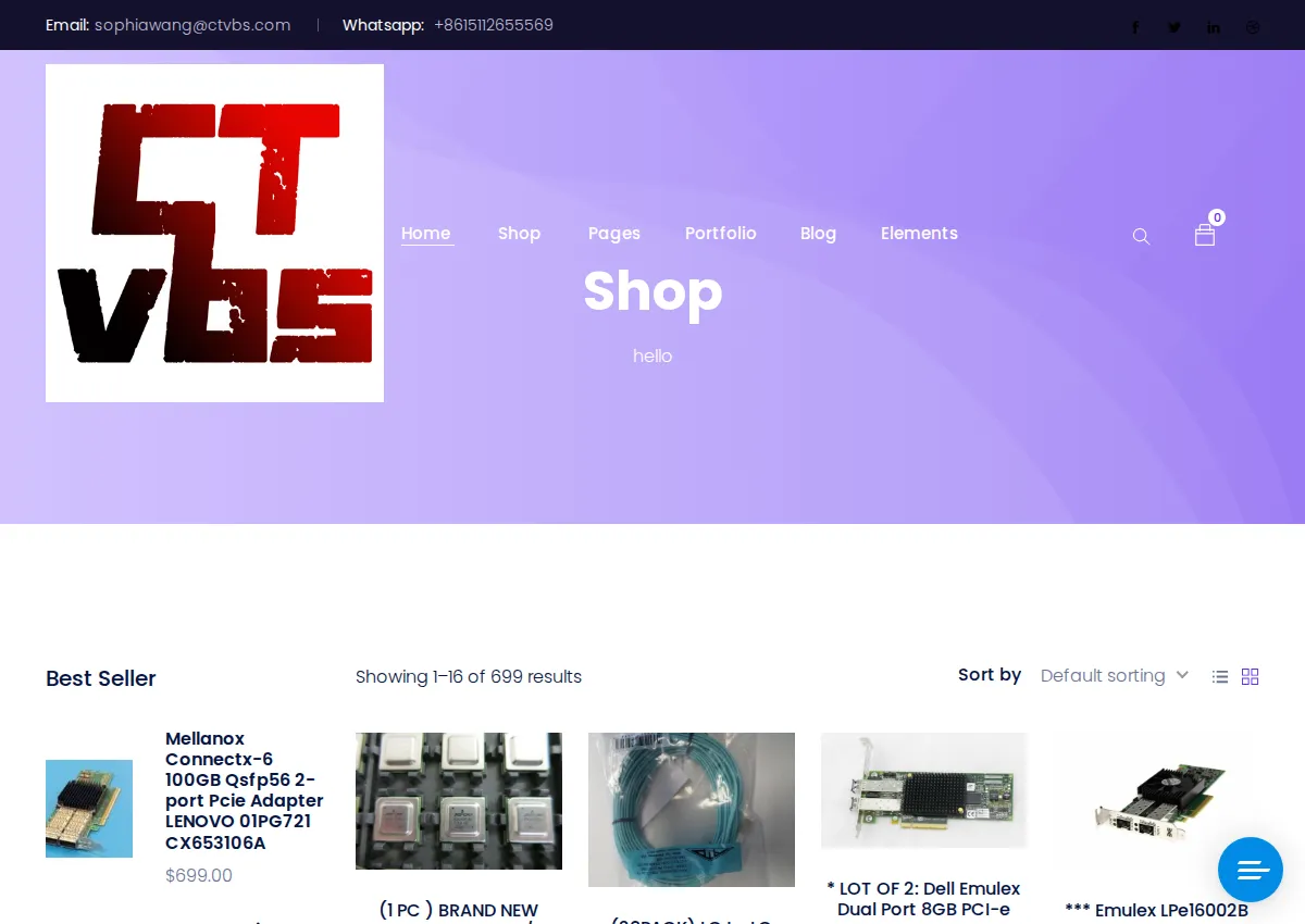 Store homepage