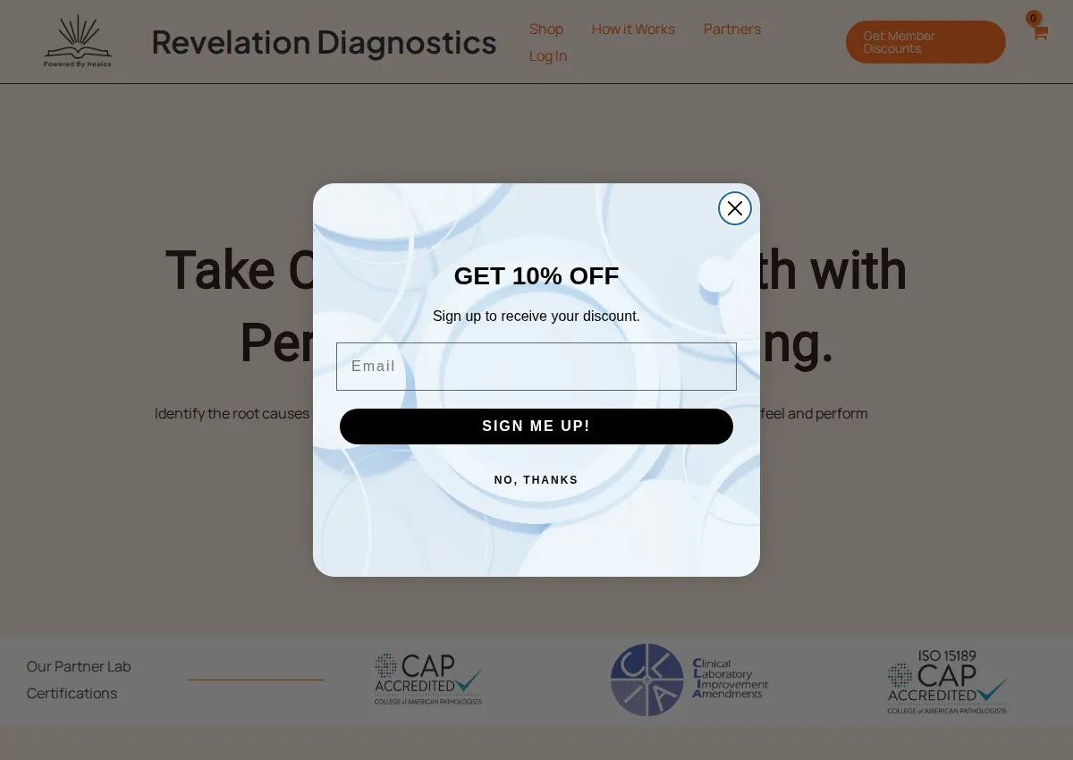 Store homepage
