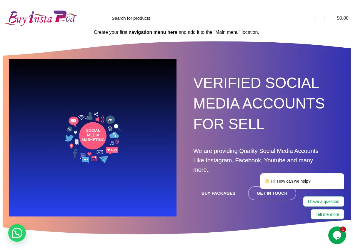 Store homepage