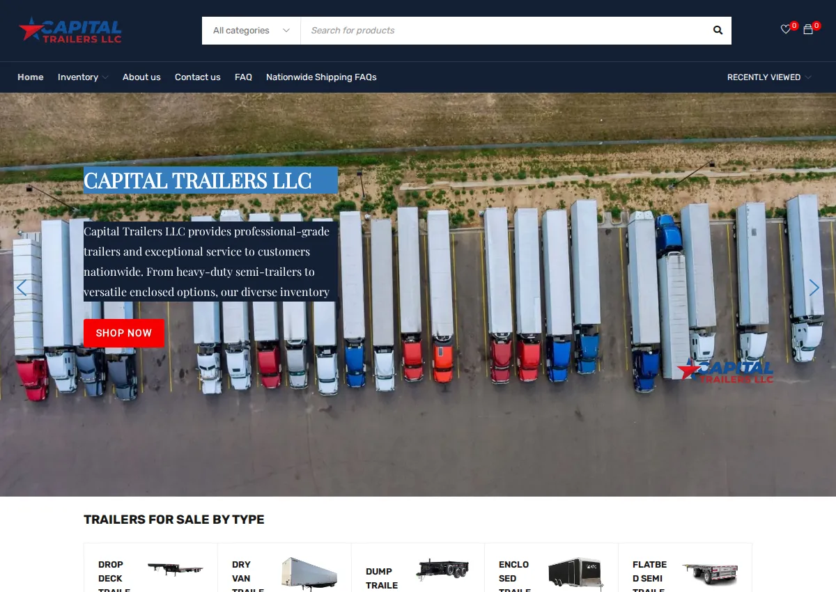 Store homepage
