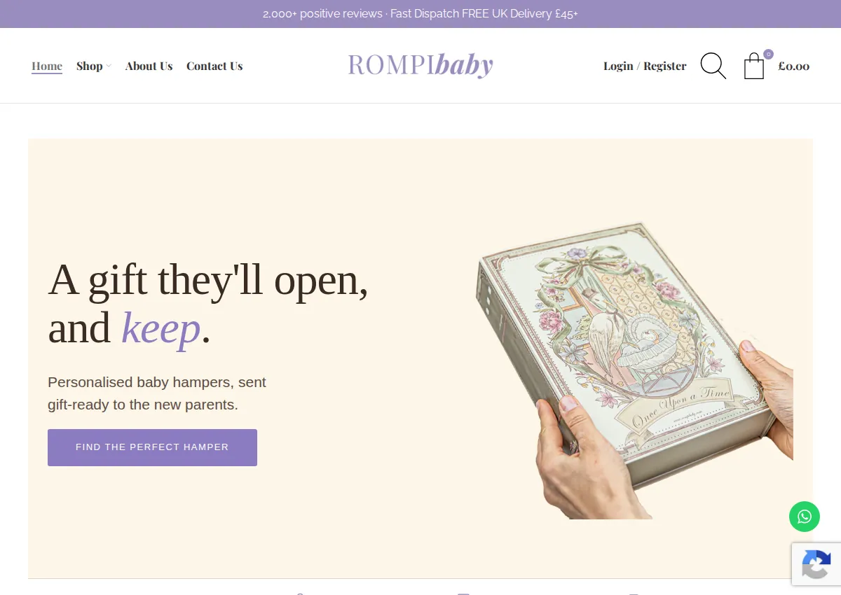 Store homepage
