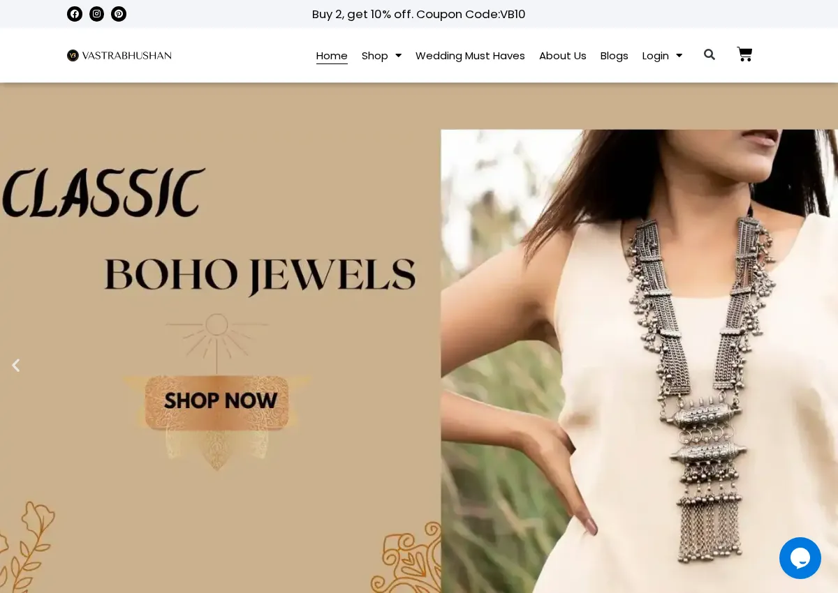 Store homepage