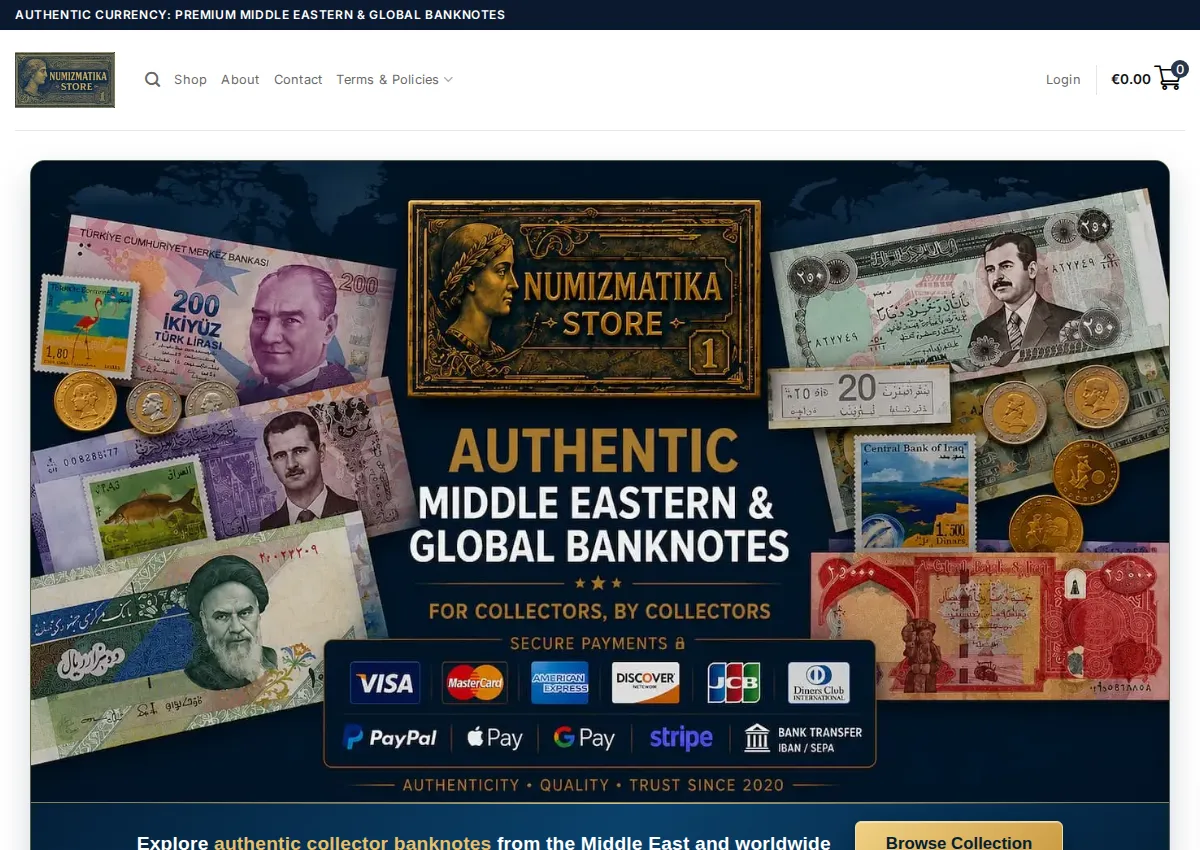 Store homepage