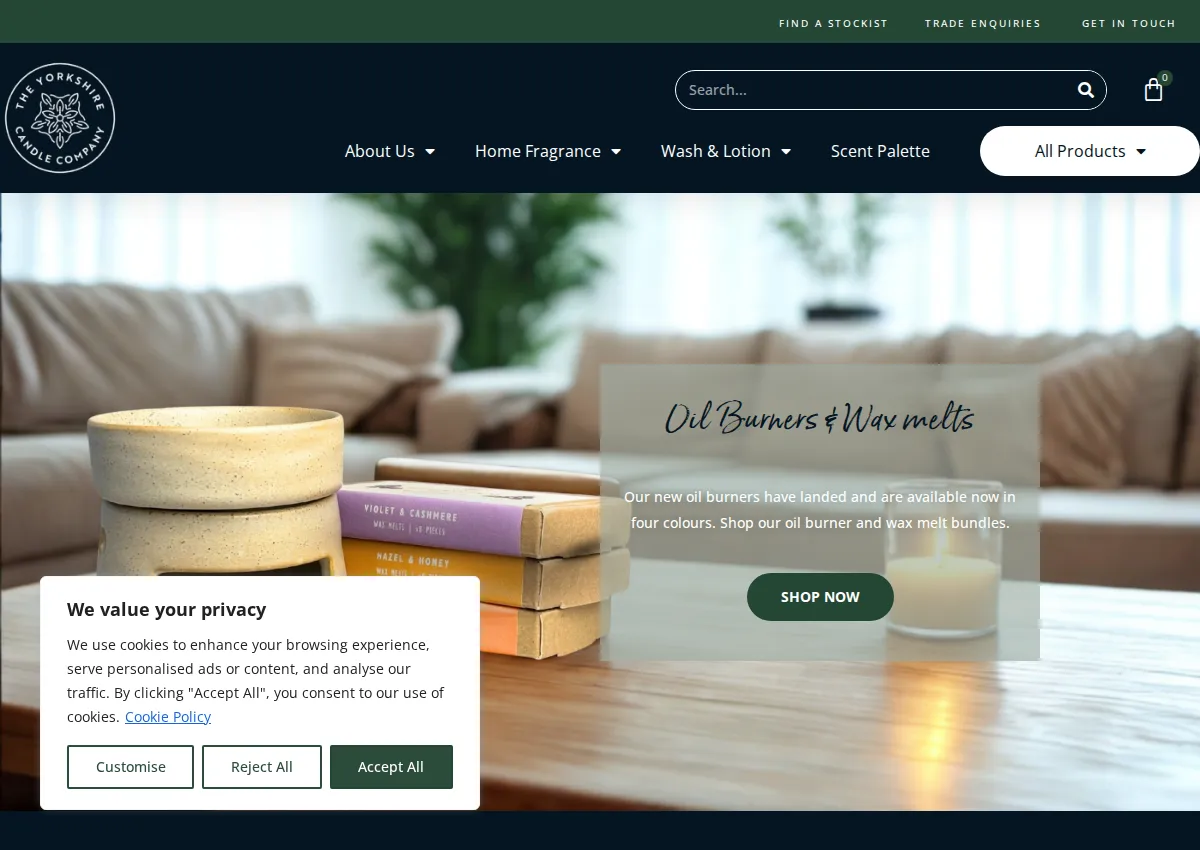 Store homepage
