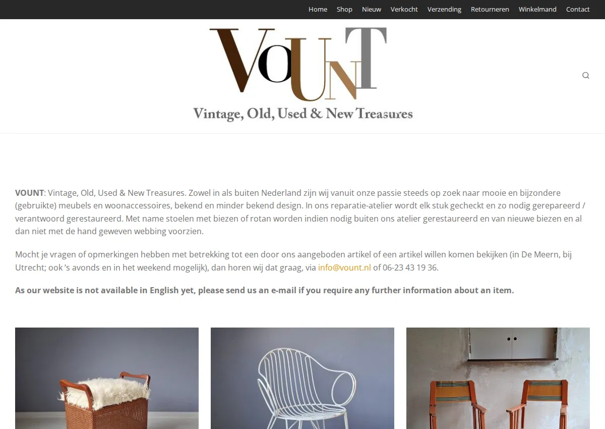 Store homepage