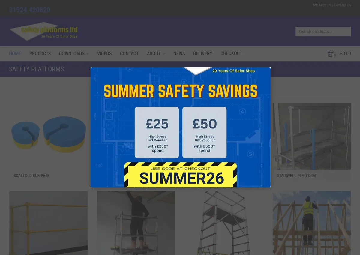 Store homepage