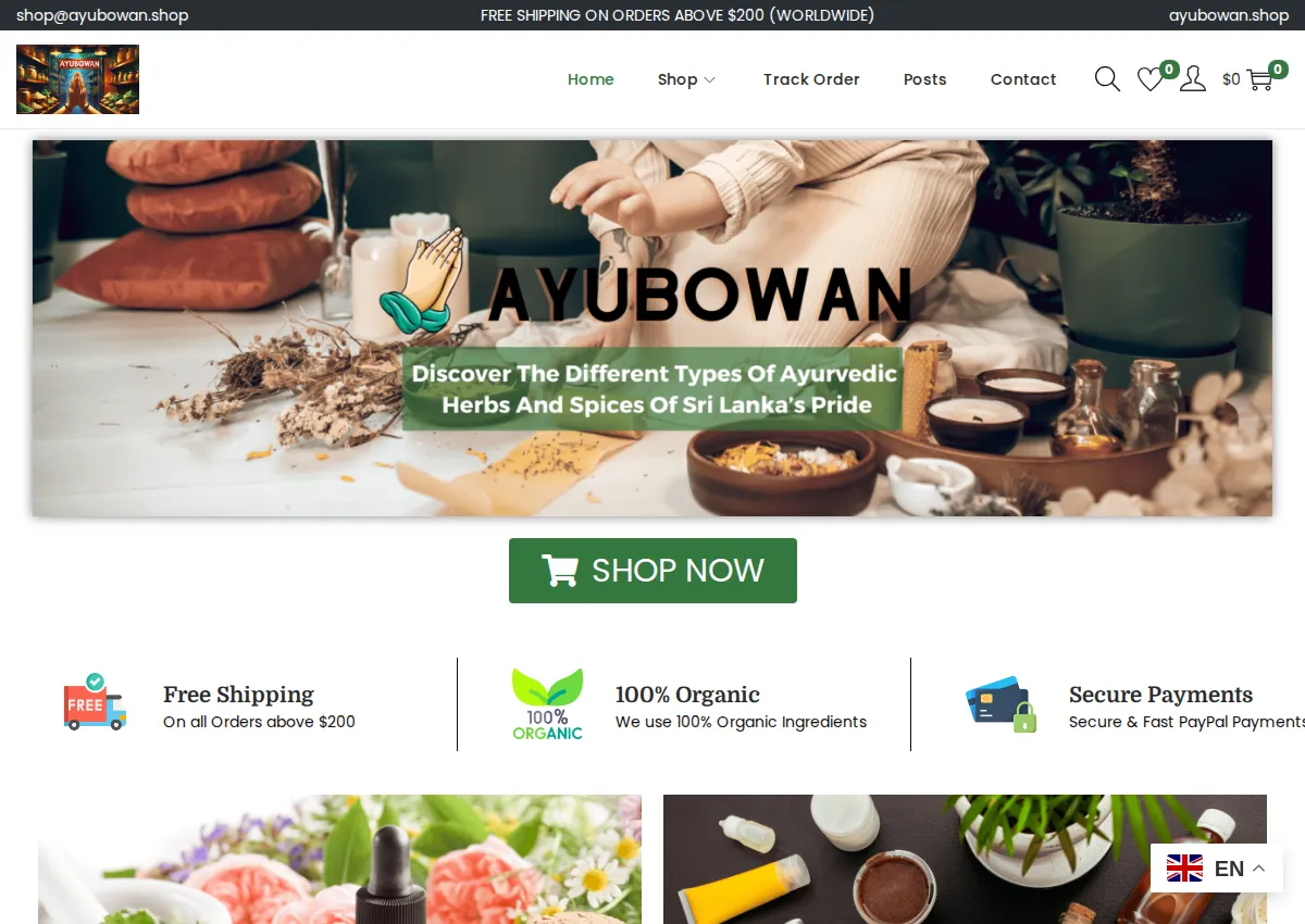 Store homepage