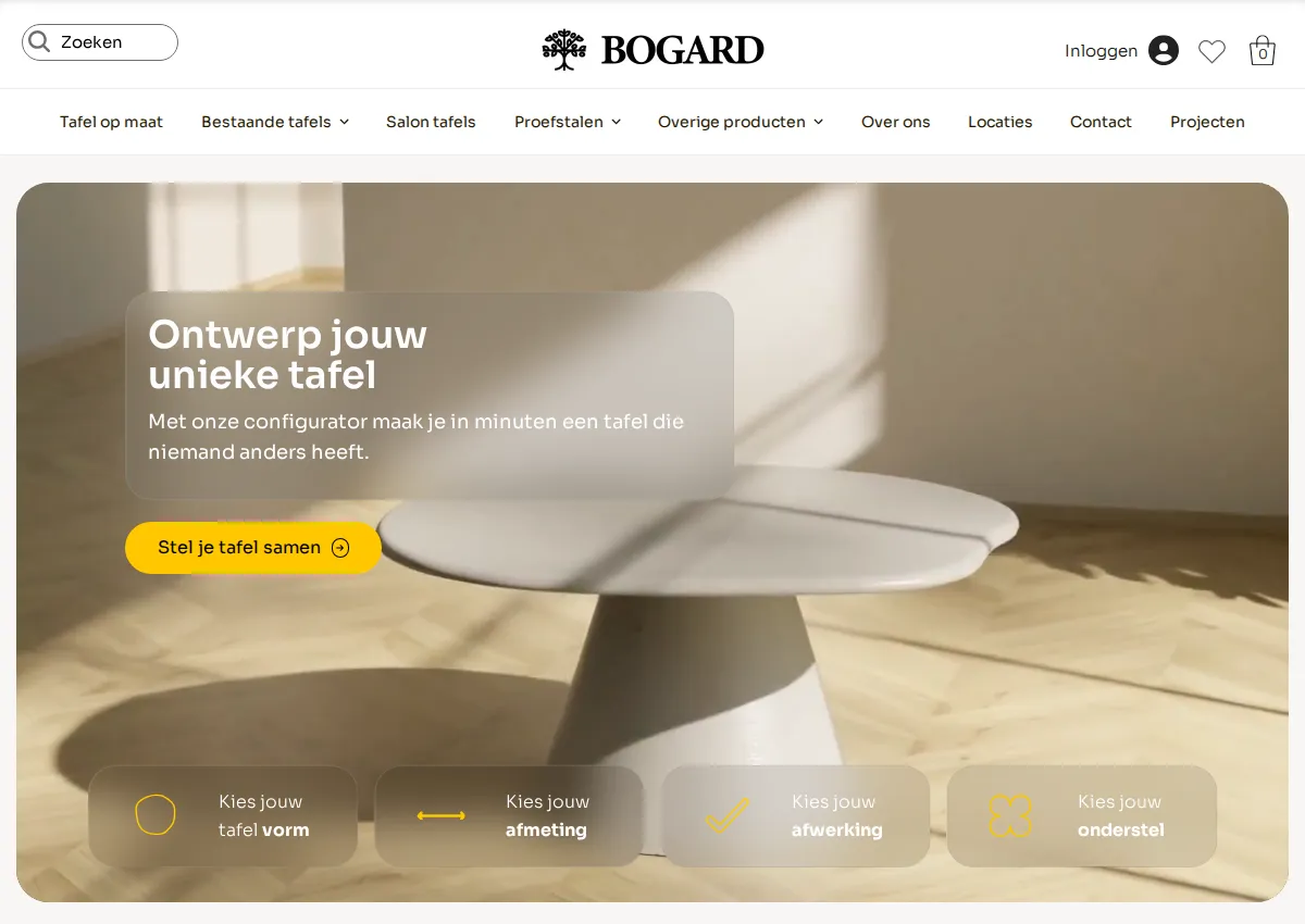 Store homepage