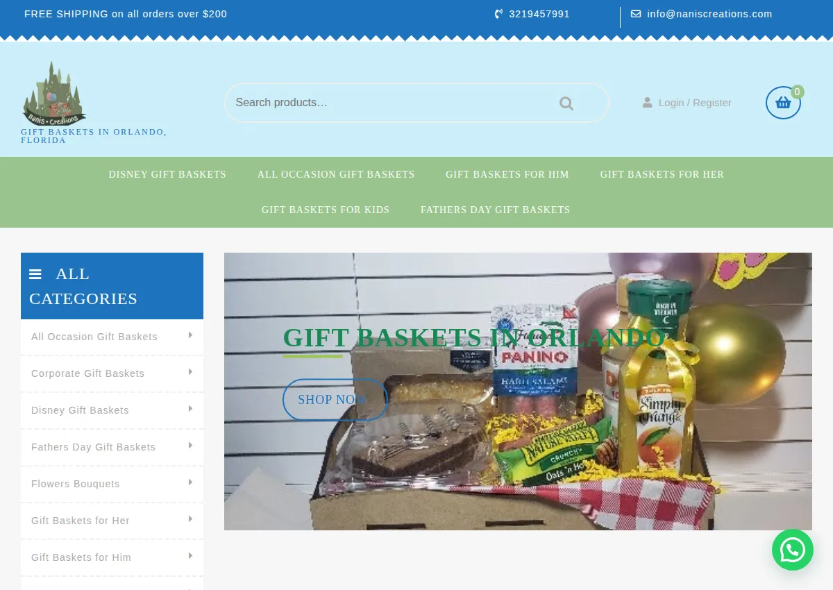 Store homepage
