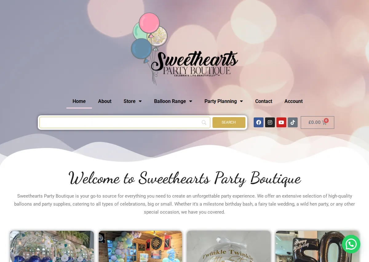 Store homepage