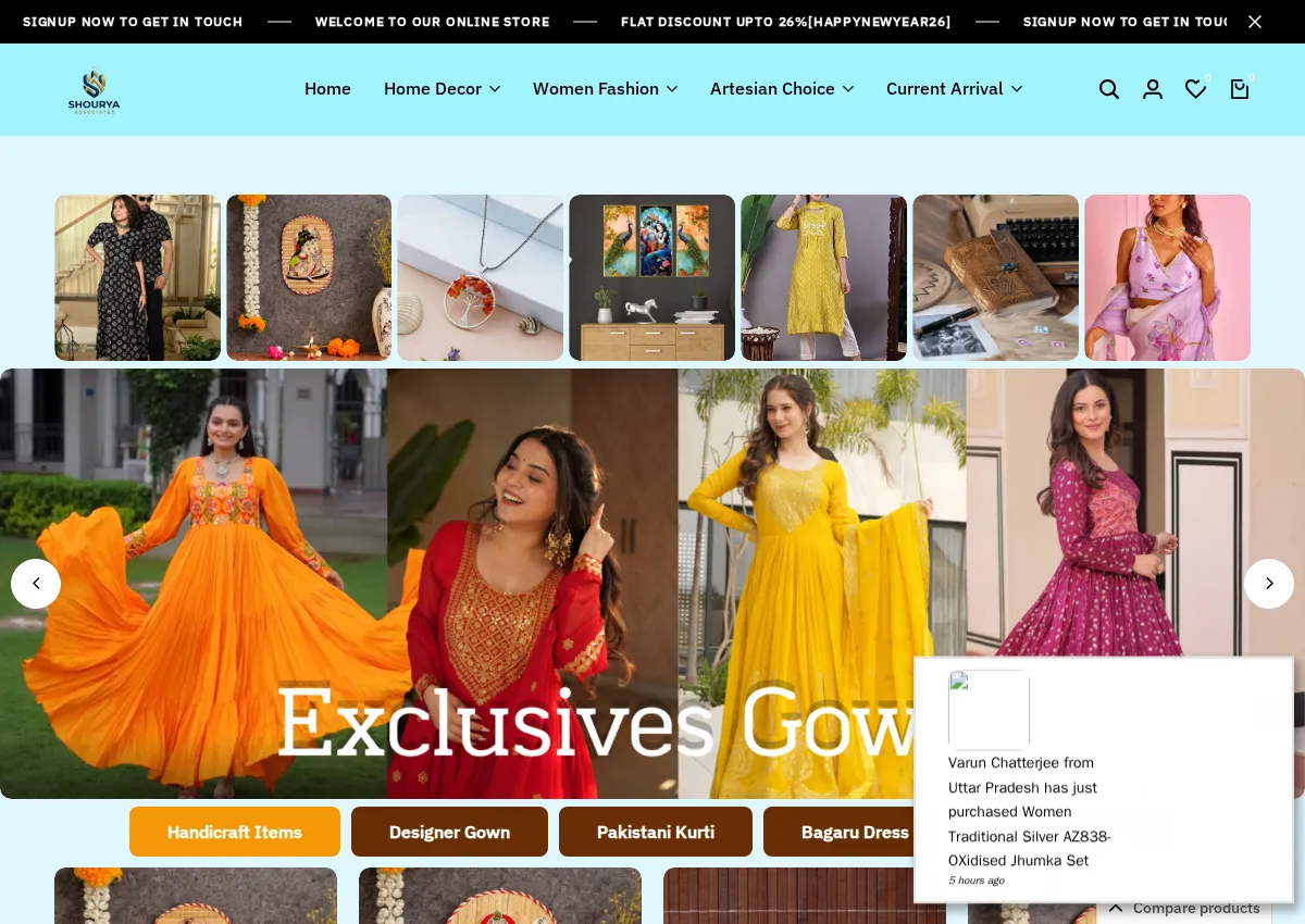 Store homepage