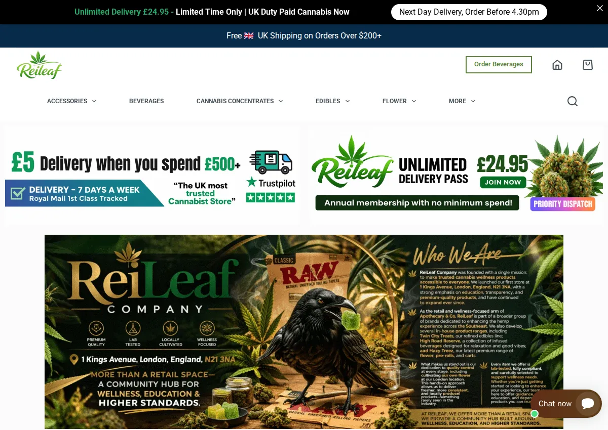 Store homepage
