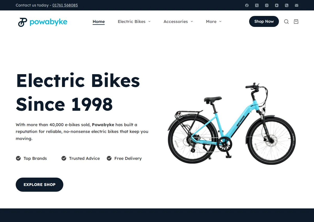 Store homepage