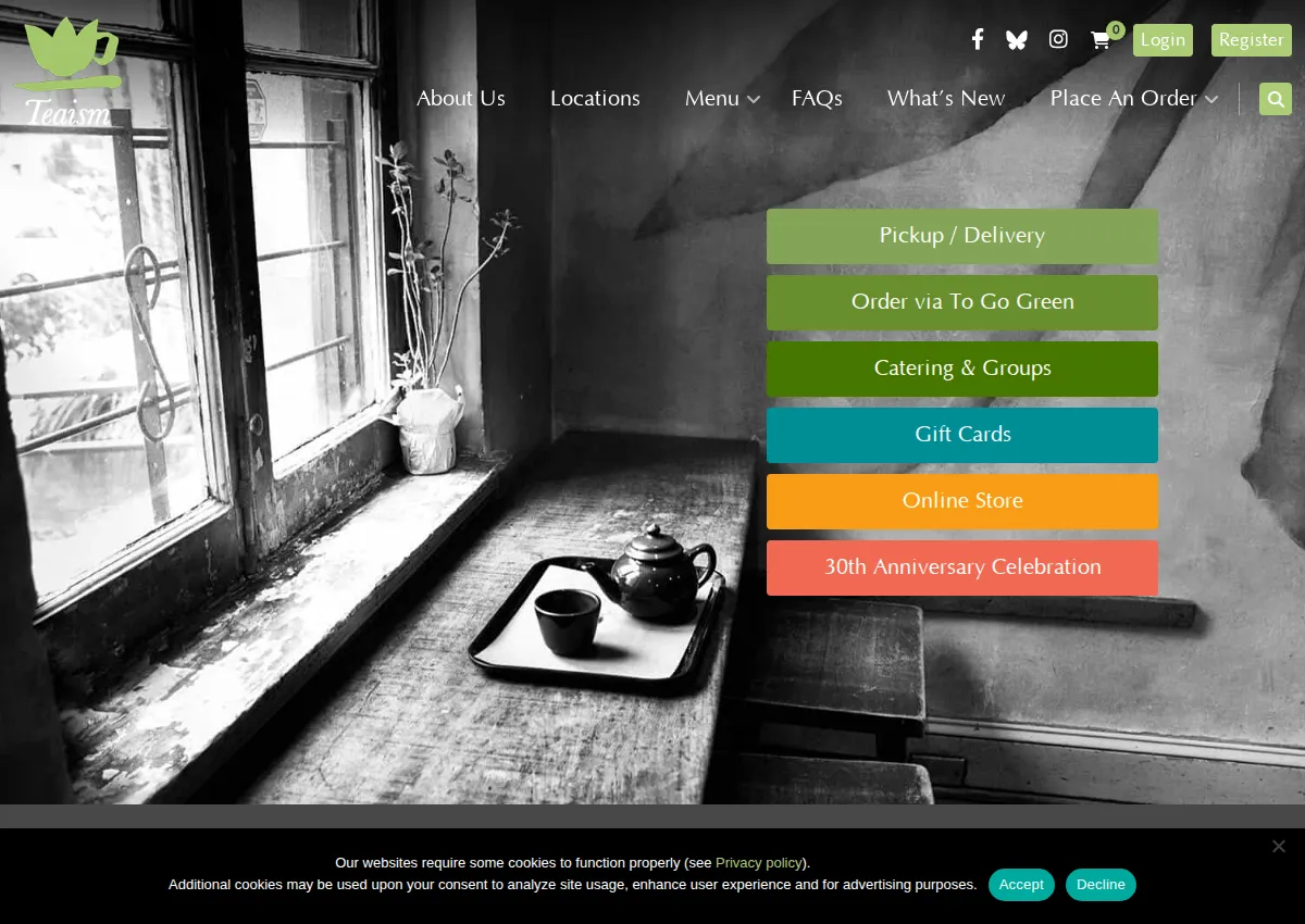 Store homepage