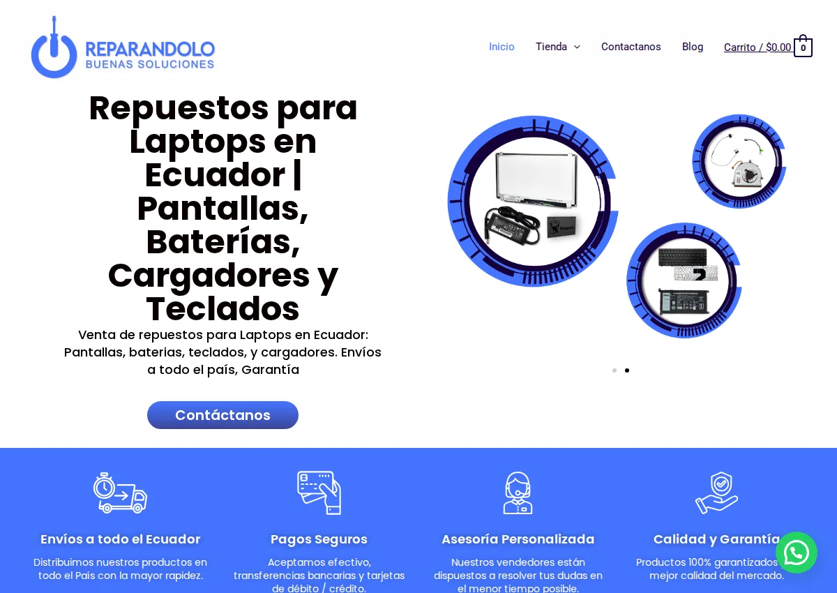 Store homepage