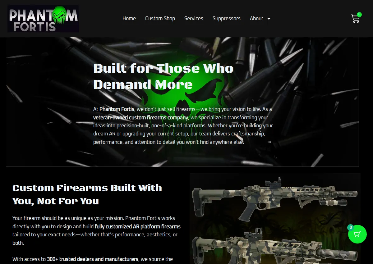 Store homepage