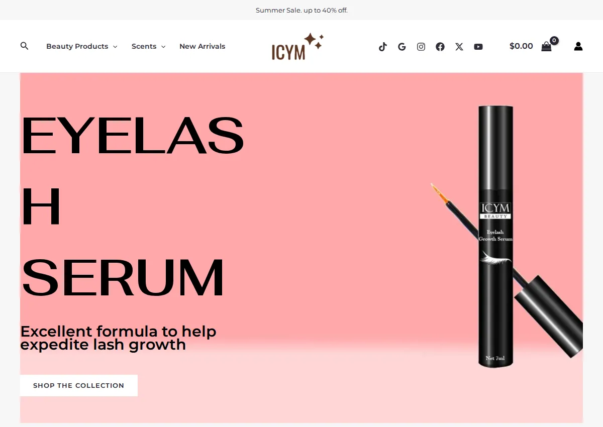 Store homepage