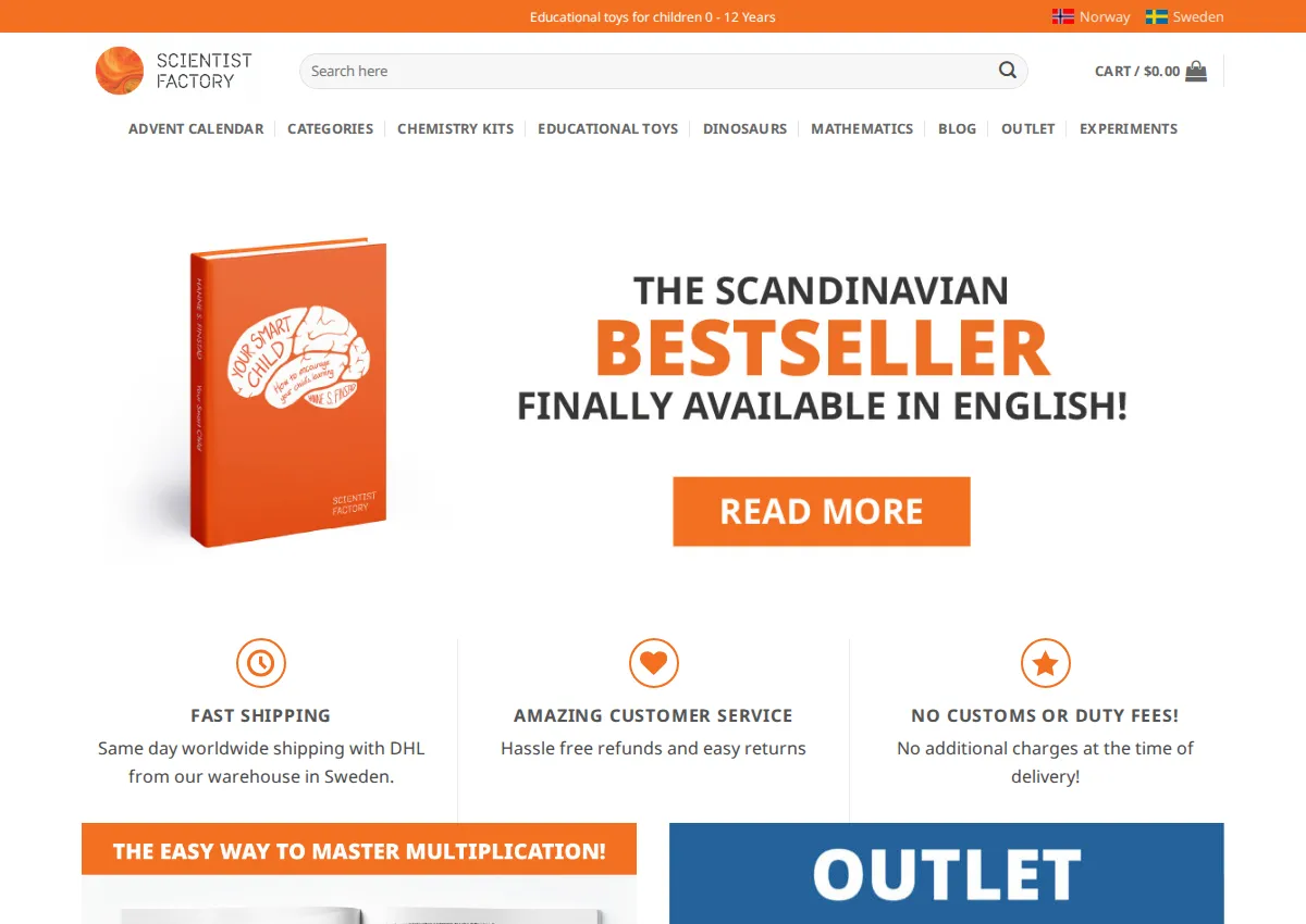 Store homepage