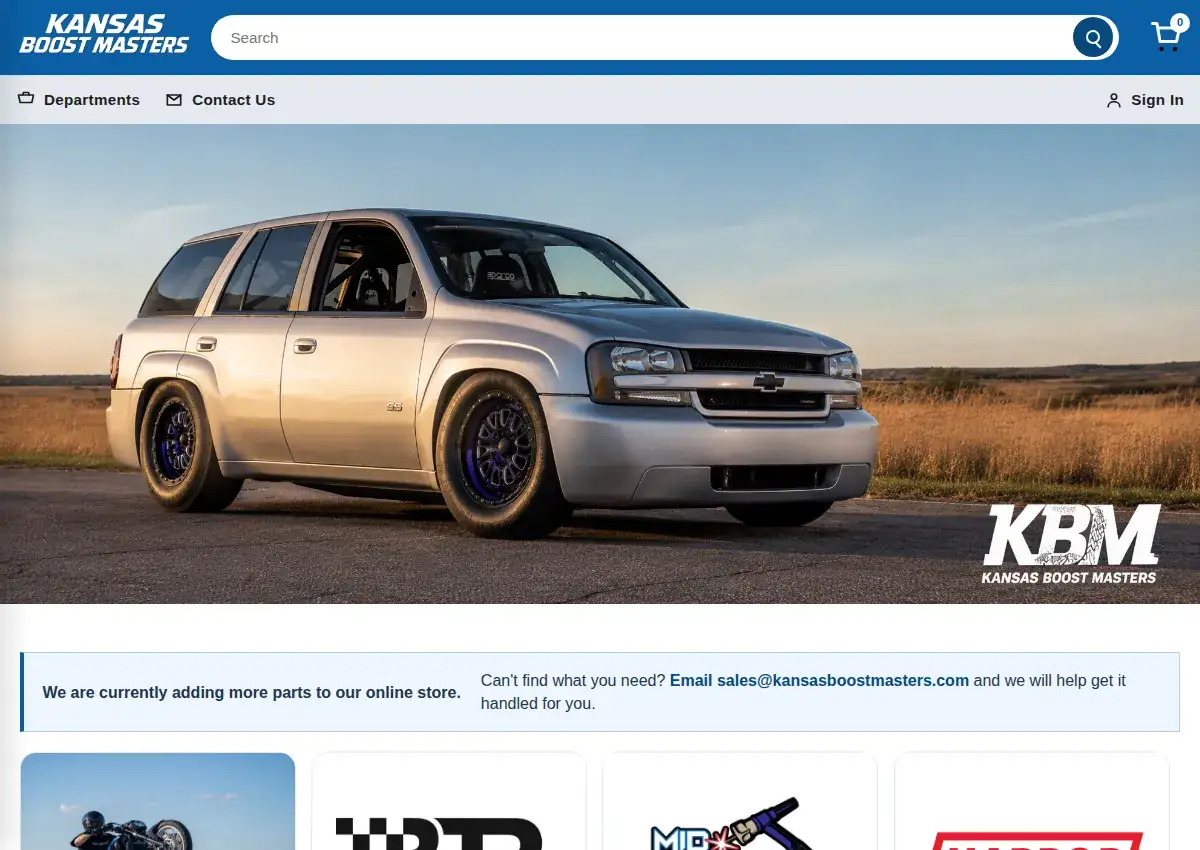 Store homepage