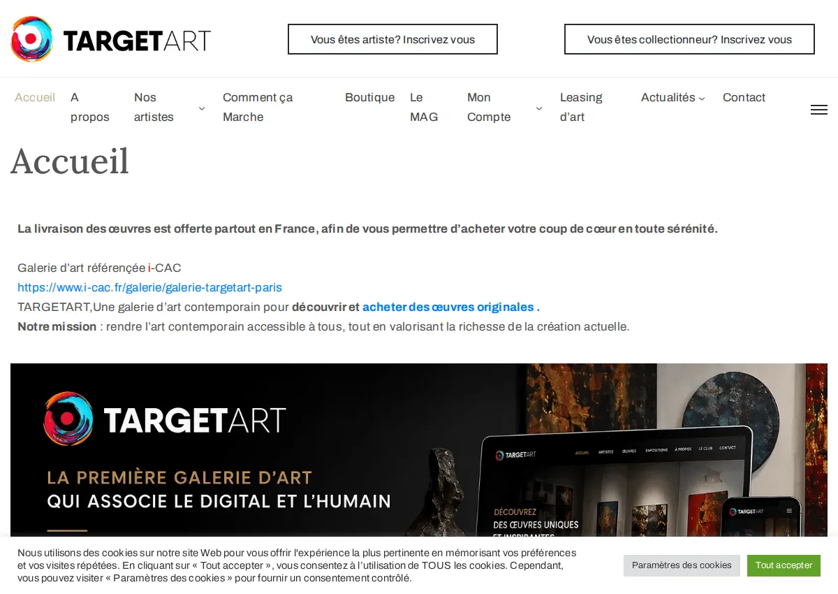 Store homepage