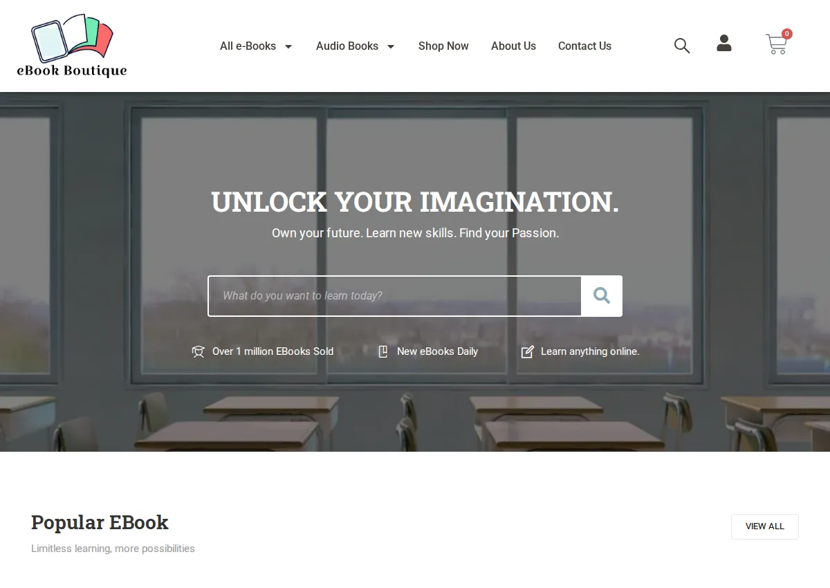 Store homepage