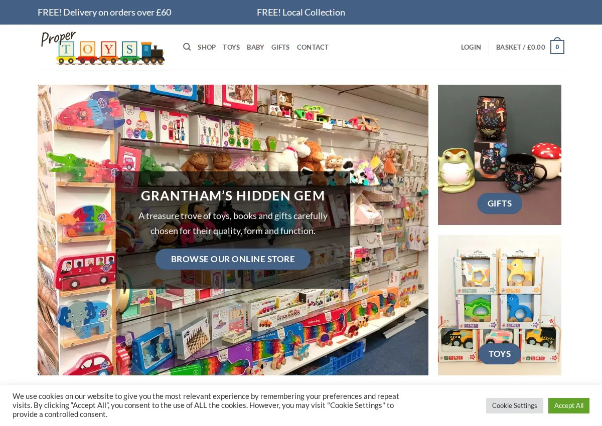 Store homepage