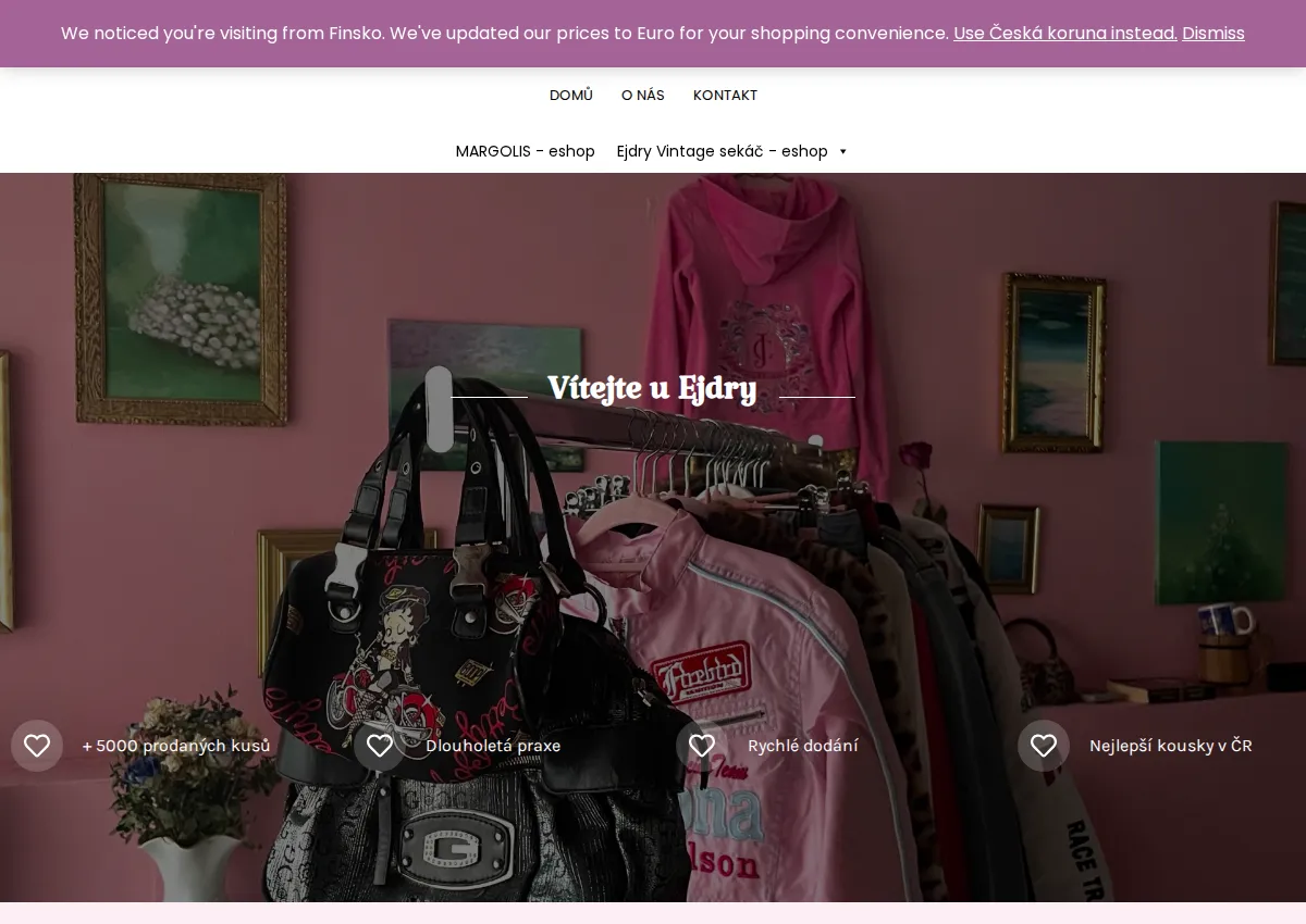 Store homepage